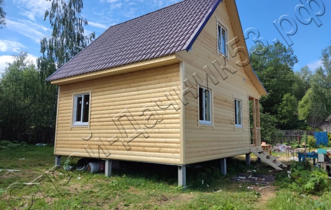 2 Каркасно-щитовой дом  Д-2, 6х8м, 75  М², Московская область, Шаховской район, село Середа. (3)